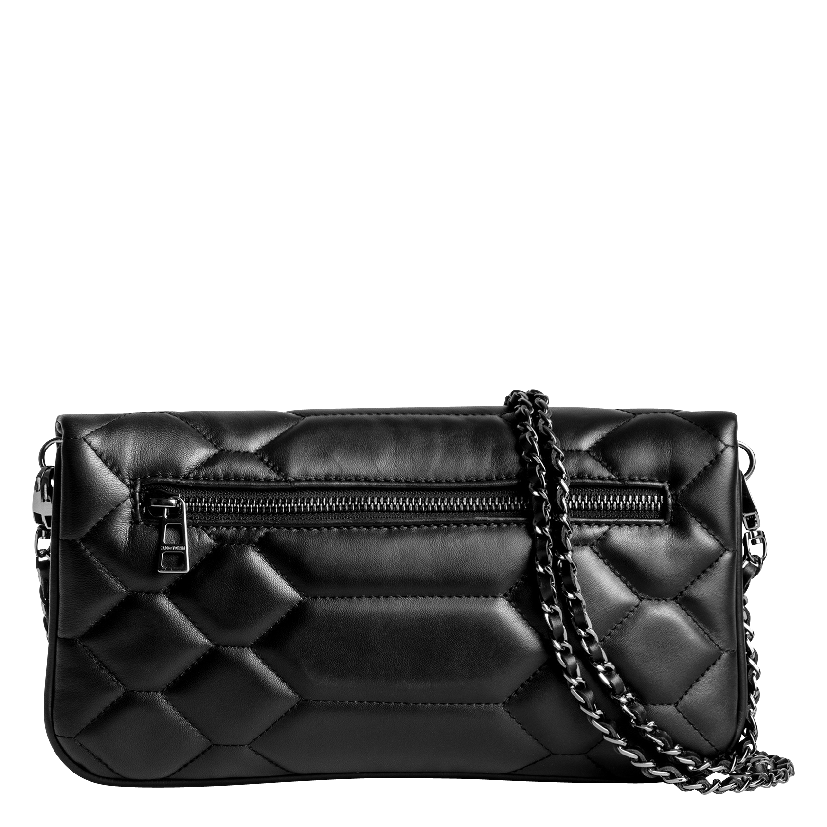 ROCK XL - Pochette matelassée en cuir | Noir