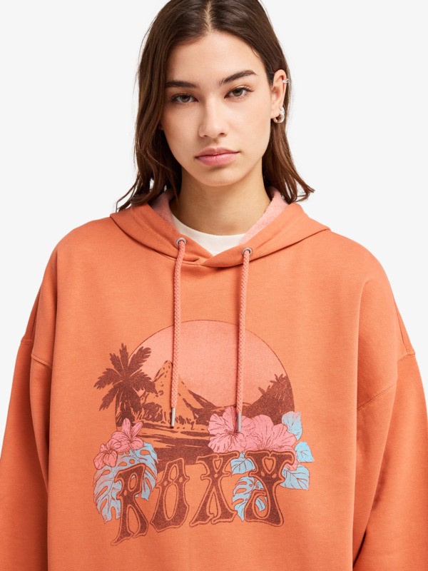 Lineup Oversized Sweat à capuche oversize Orange Femme
