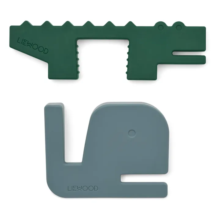Liewood Cales porte Bjarke - Set de 2 | Whale blue/Garden green