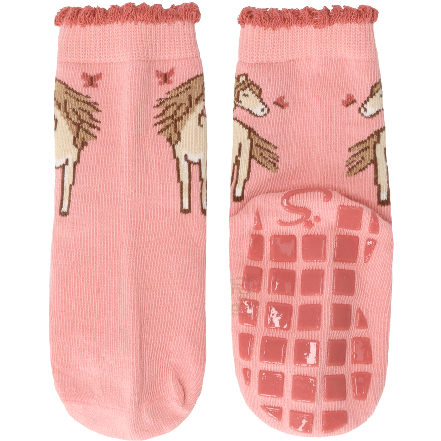 Sterntaler ABS-Socken DP Pferd mattrosa
