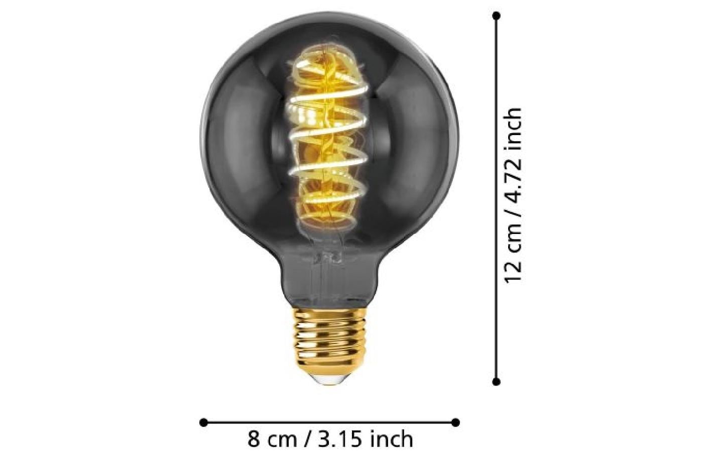 Lampe 4 W E27 WarmweissDeko-Leuchtmittel aus bedampftem Glas