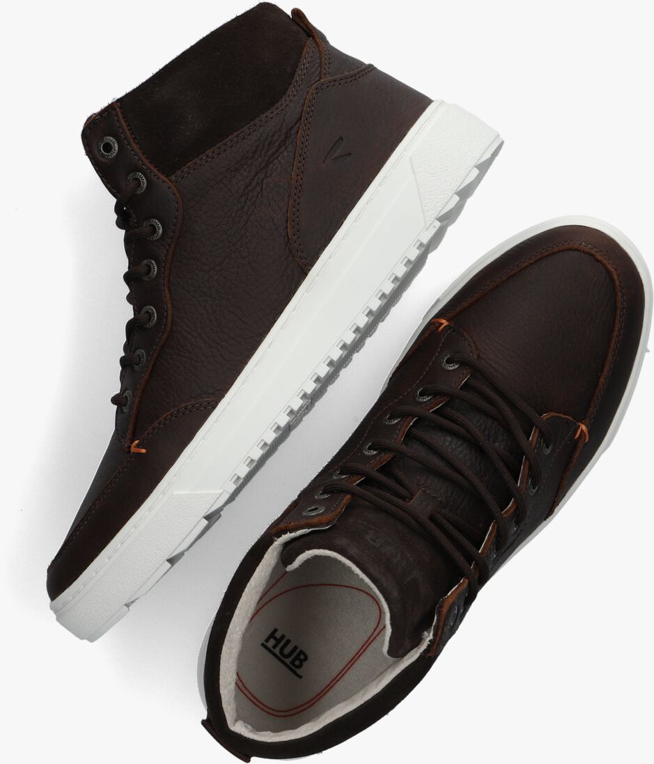 HUB bruine hub hoge sneaker dundee