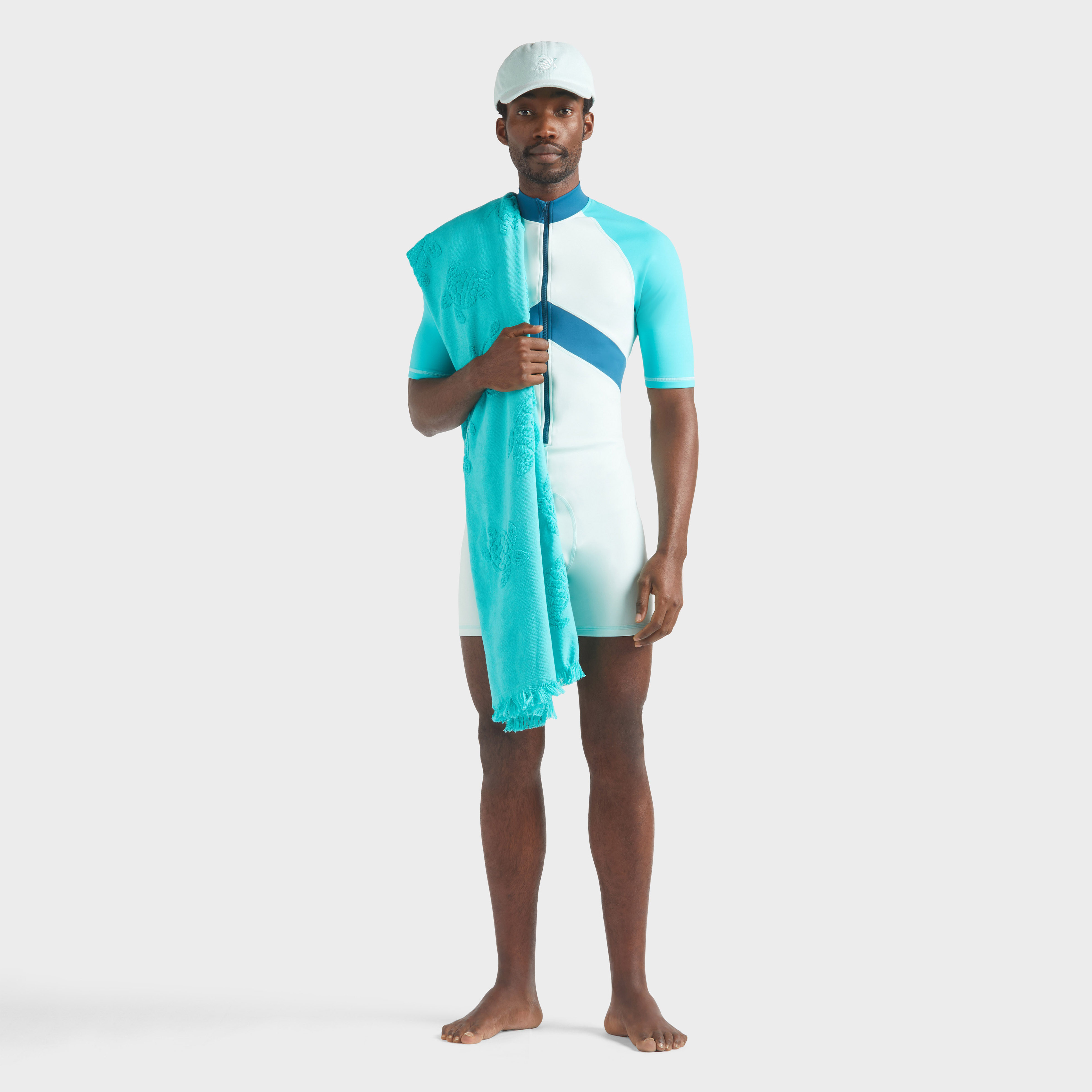 Maillot de bain une pièce Anti UV homme Tricolore