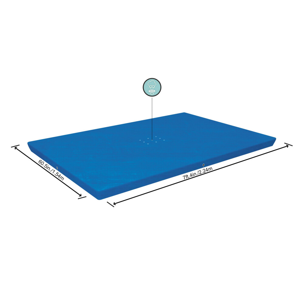 Bestway Cover Steel Pro Rechthoek 221 cm Blauw