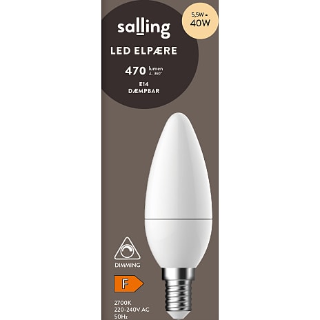 Salling LED kertepære 5,5W - dæmpbar
