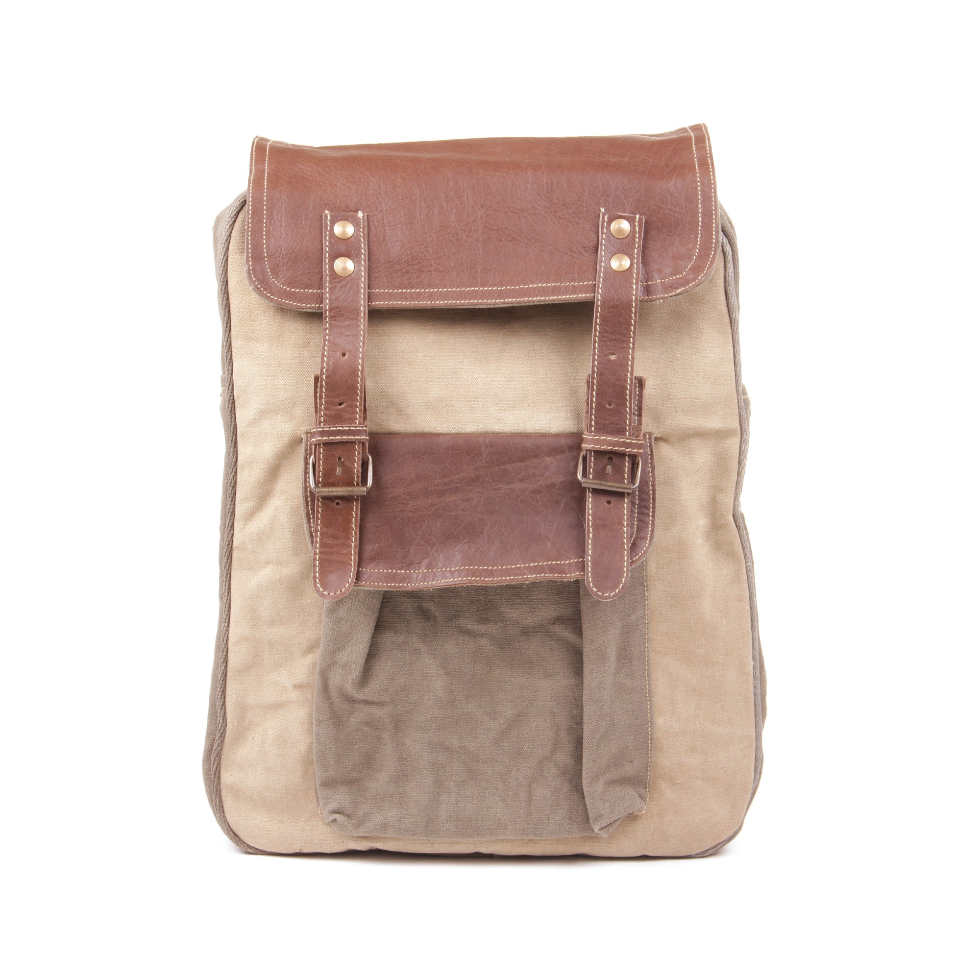 Rucksack 'Franklin', beige, braun, B 34 cm, H 45 cm günstig bestellen