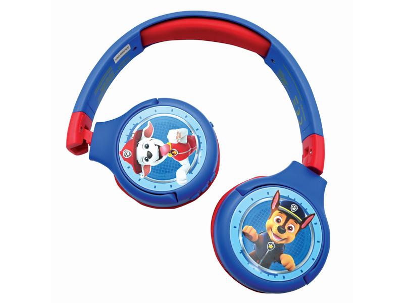 Lexibook Kinderkopfhörer Paw Patrol 2-in-1-Bluetooth Kabelloser Kopfhörer für Kinder