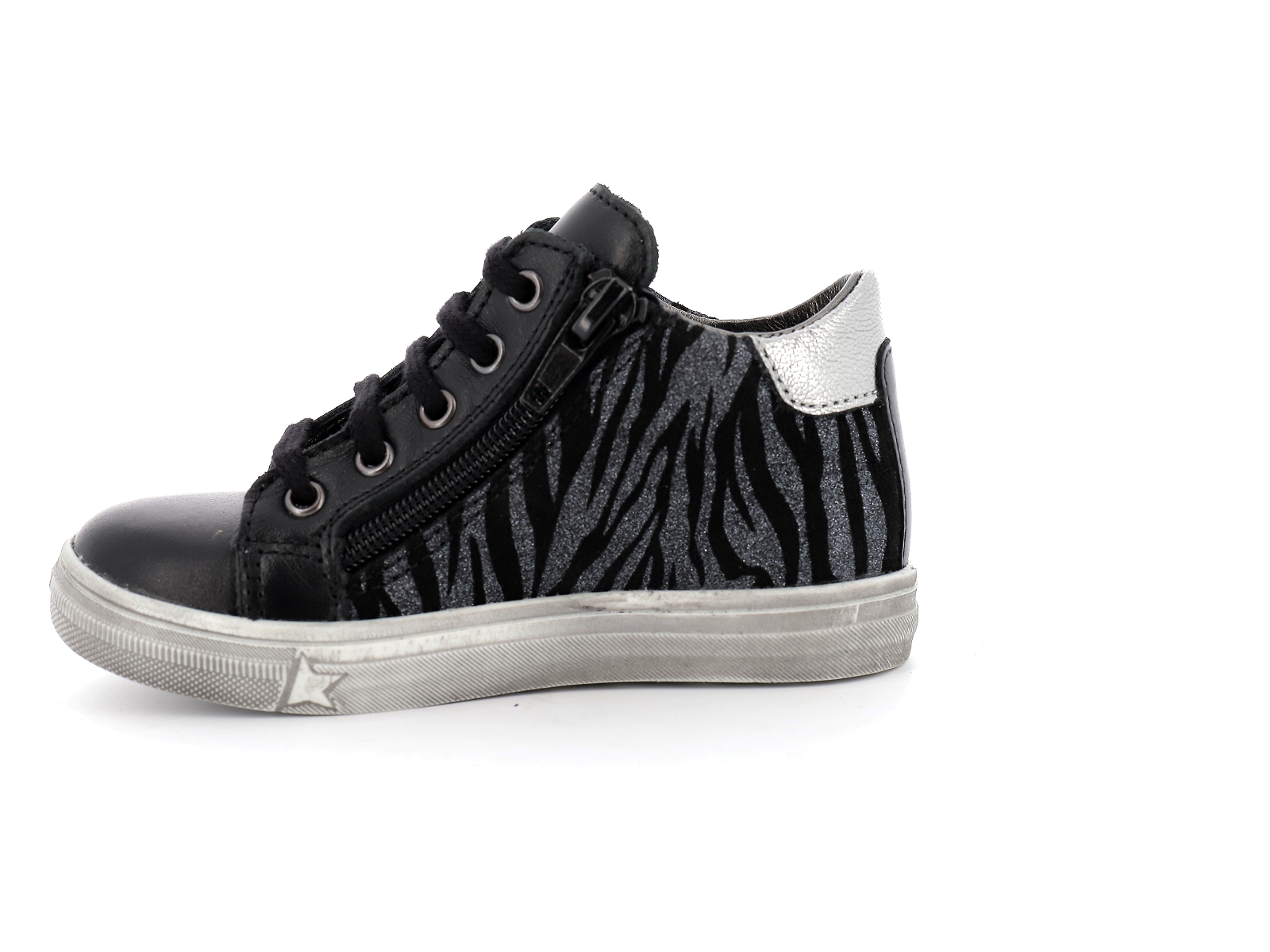 Bopy-SEBRA Cuir Noir Gris
