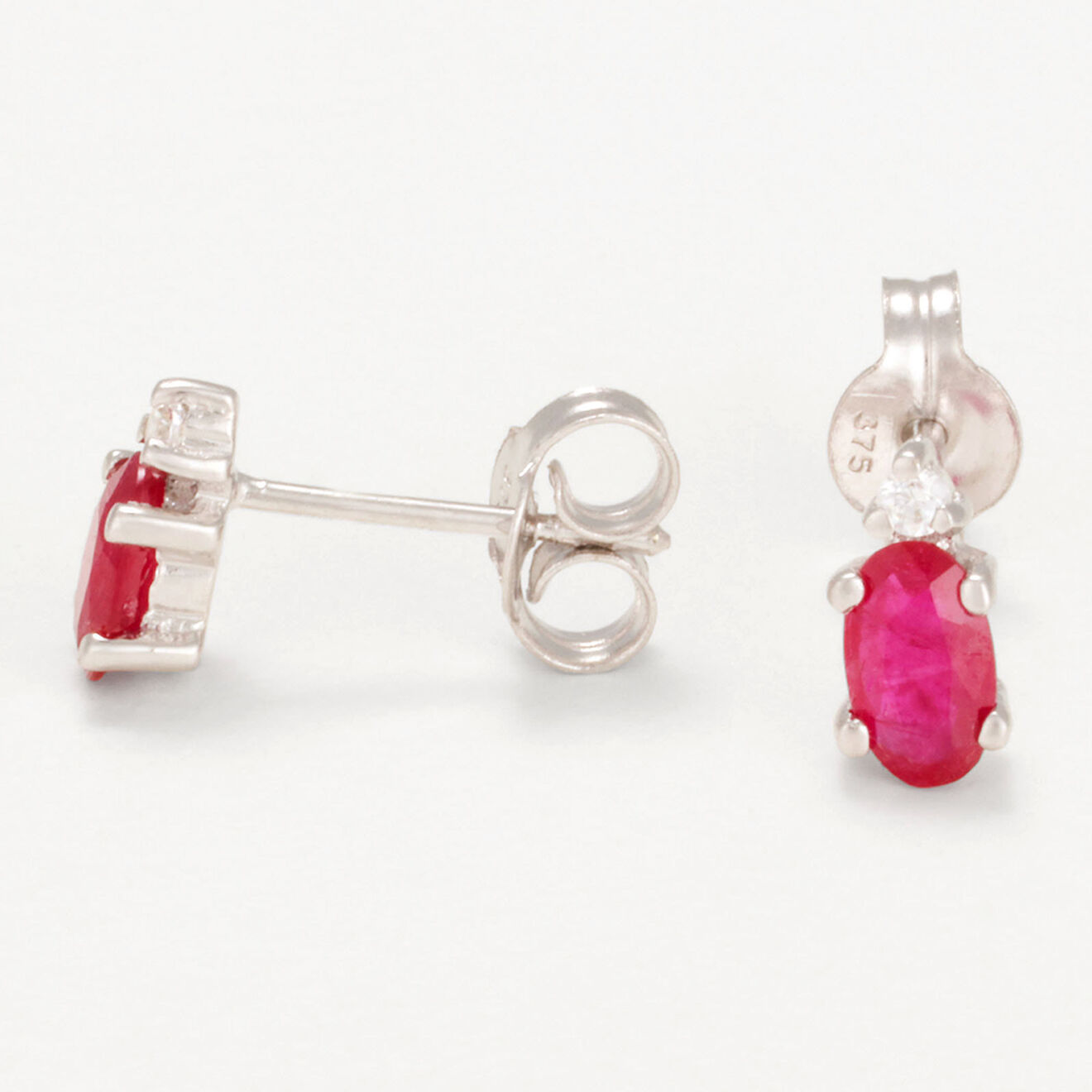 L'Or by Diamanta Boucles d'oreilles Ruby or blanc