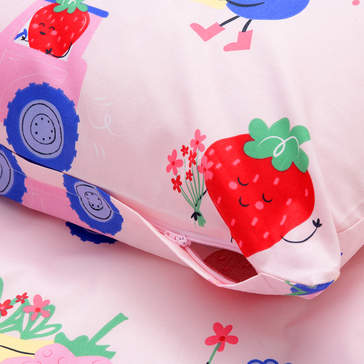 Topomini Renforcé Kinder Bettwäsche 100x135 cm rosa