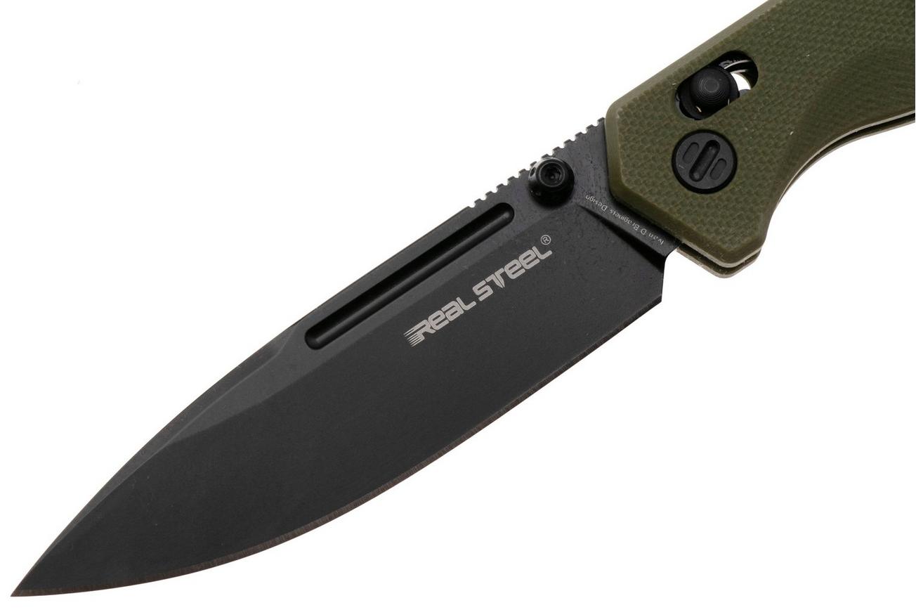 Real Steel Huginn Compact 7653GB, Black PVD VG-10, OD-Green G10 zakmes, Ivan Braginets design