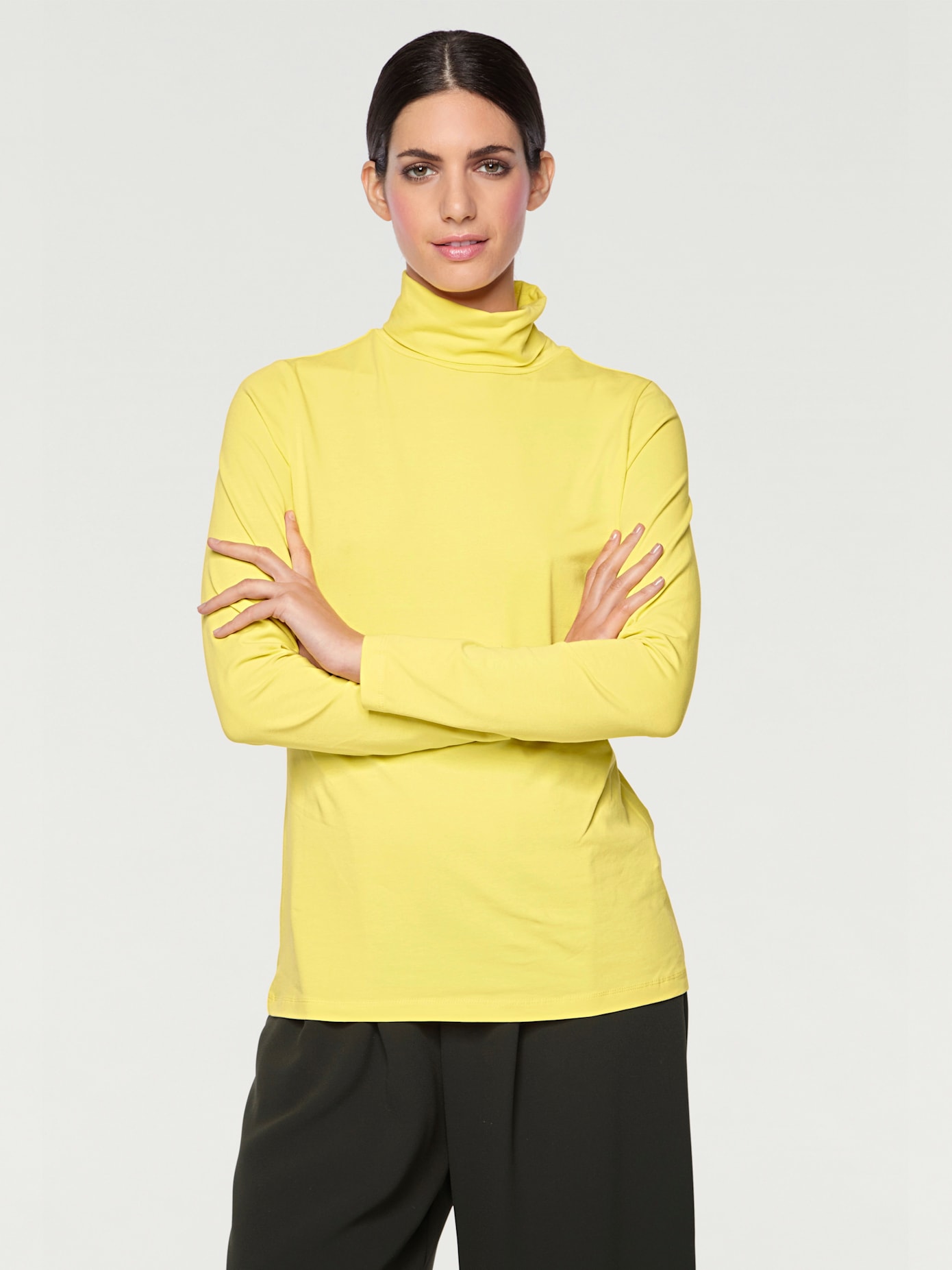 T-shirt col roulé basique incontournable avec col roulé