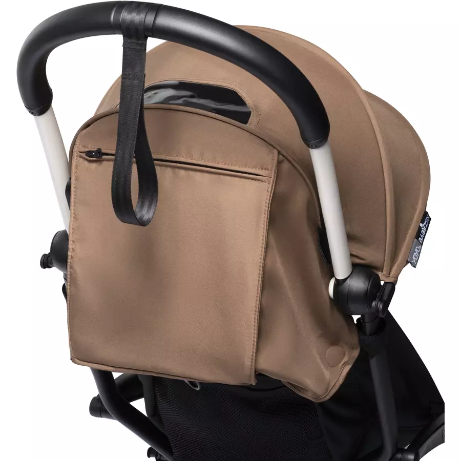 BABYZEN Kinderwagen YOYO2 6+ White mit Textilset Toffee und Backpack YOYO Black