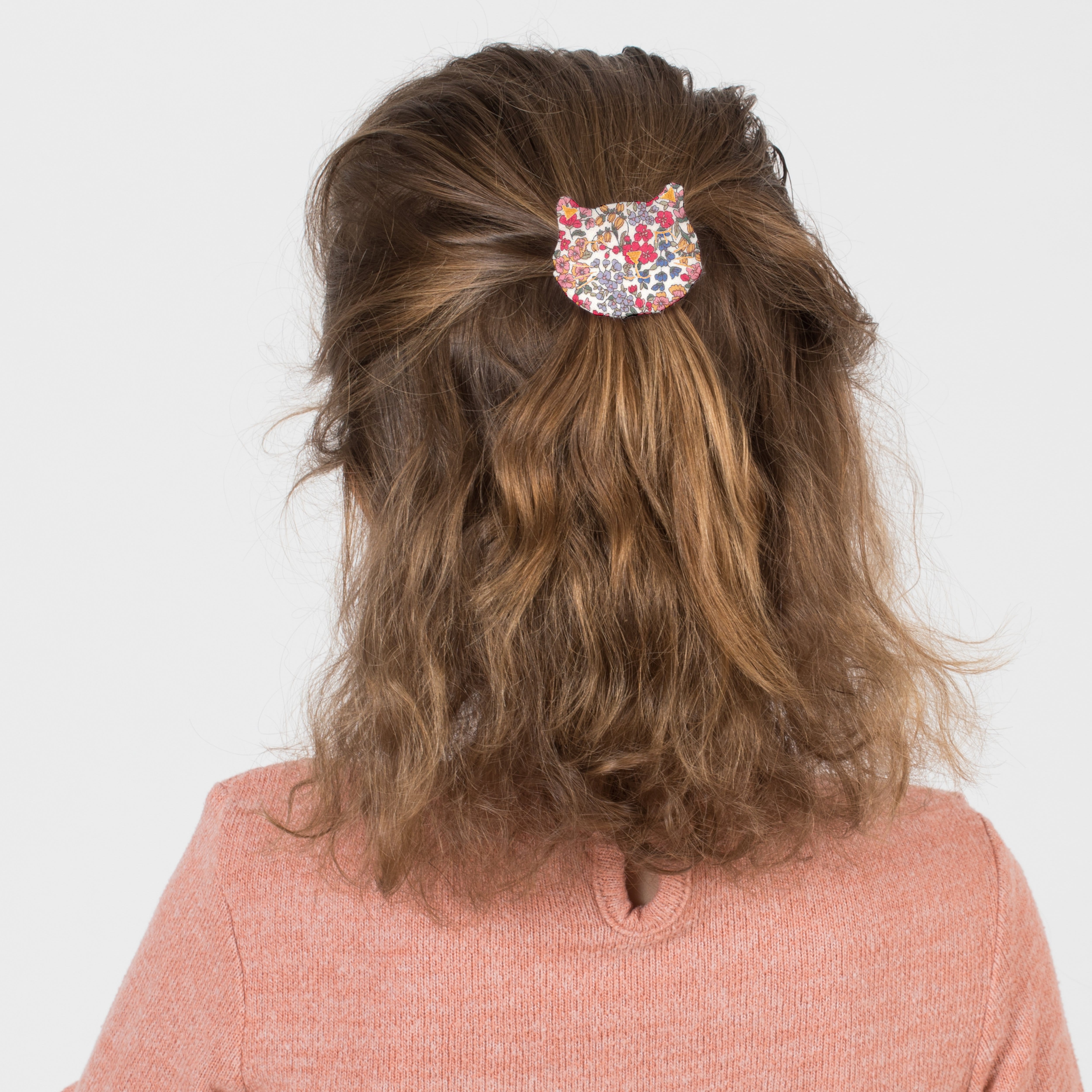 Barrette Miaou Porcelaine Rosée