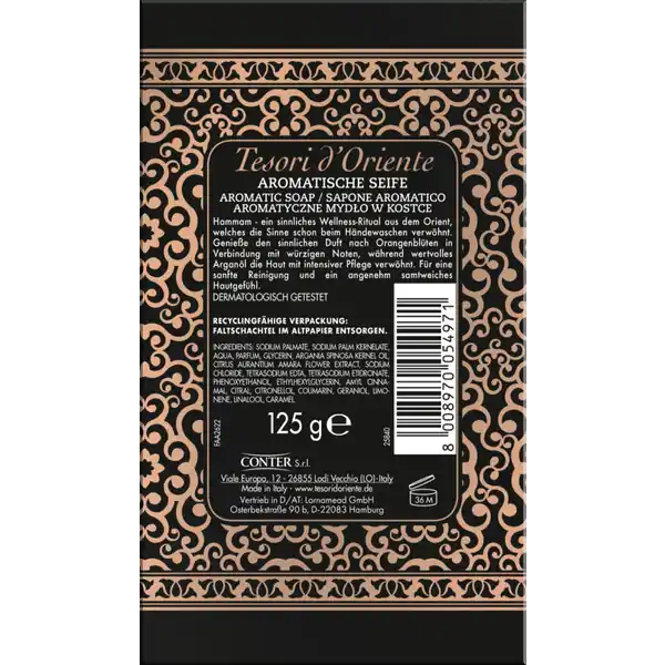 Aromatische Seife Hammam Arganöl & Orangenblüte