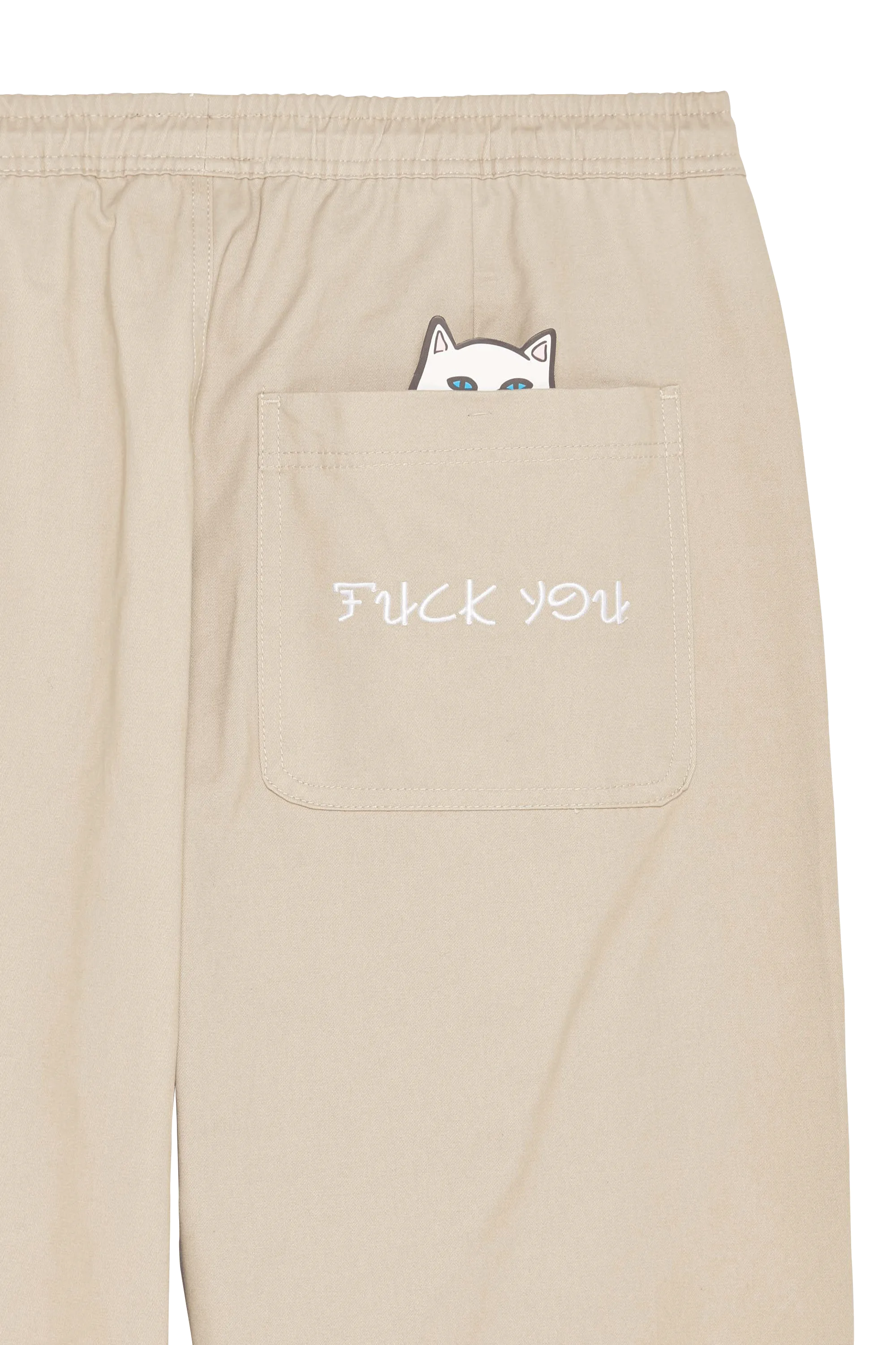 RIPNDIP Pantalon Lucky Nerm Wide Leg Drawstring Pants Beige