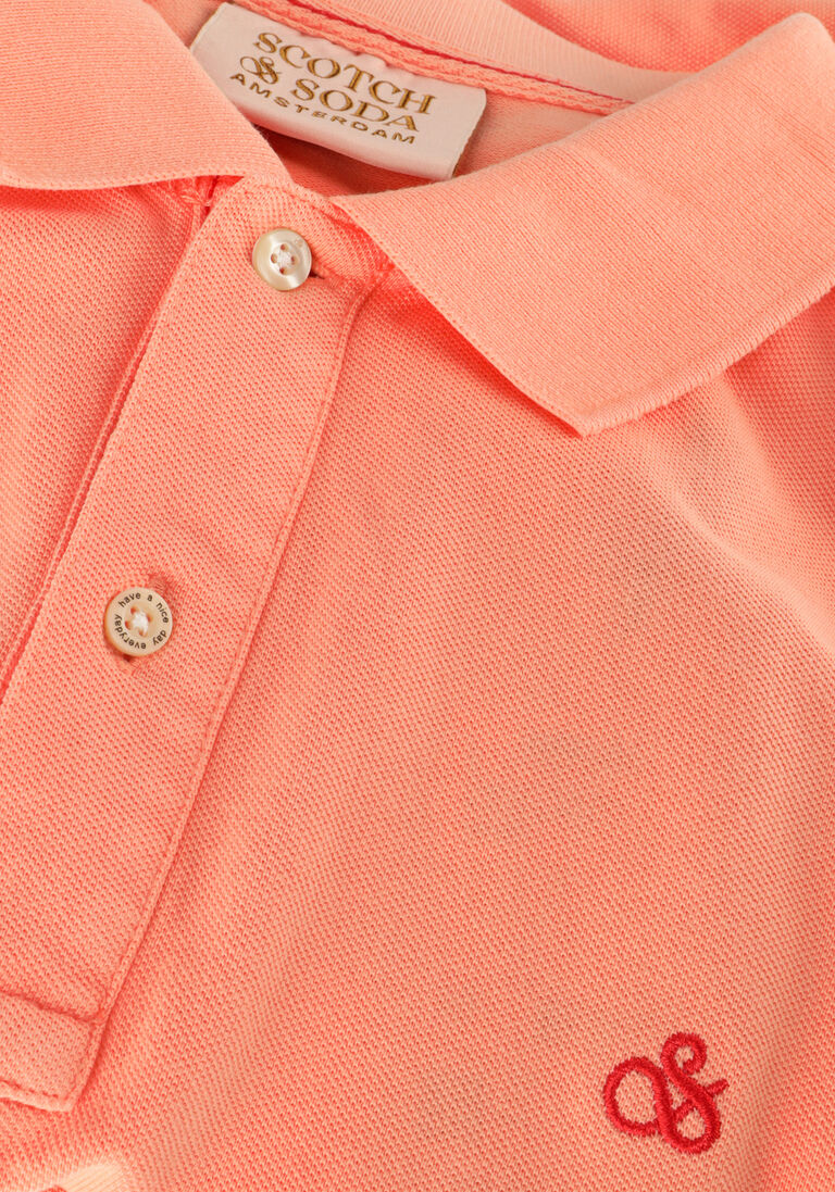 SCOTCH & SODA perzik scotch & soda polo garment dyed organic cotton pique polo