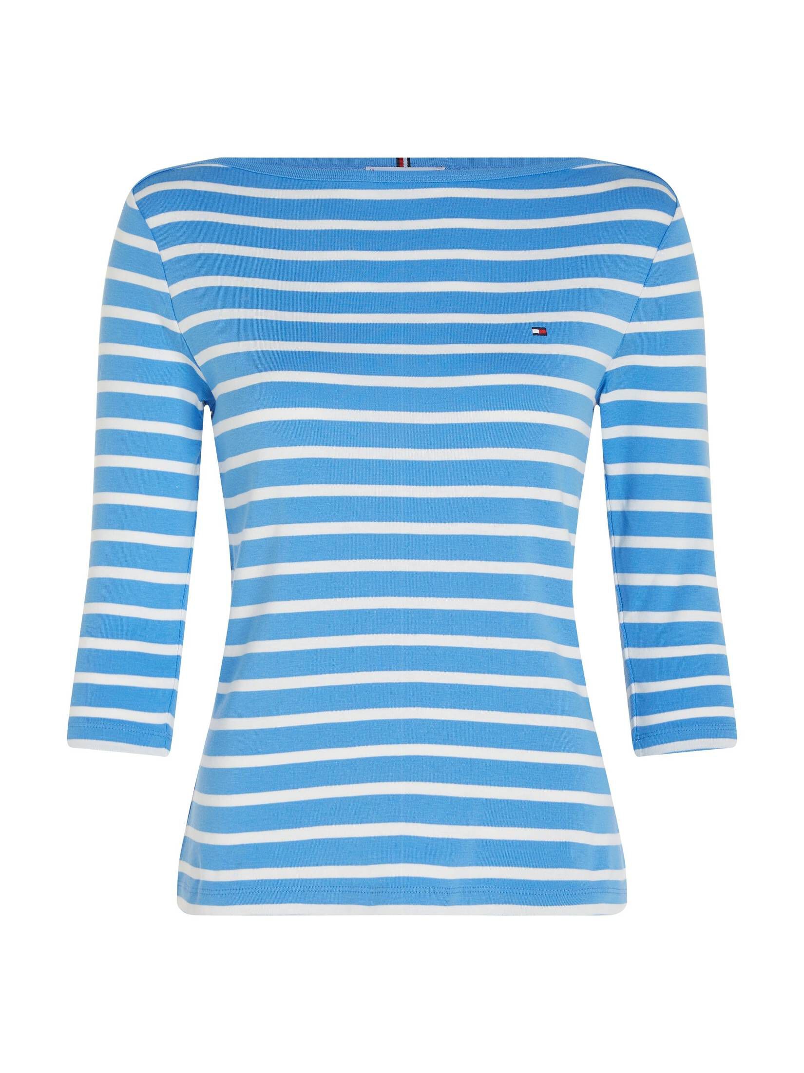 Tommy Hilfiger| Damen T-Shirt mit U-Boot-Ausschnitt  3/4-Arm