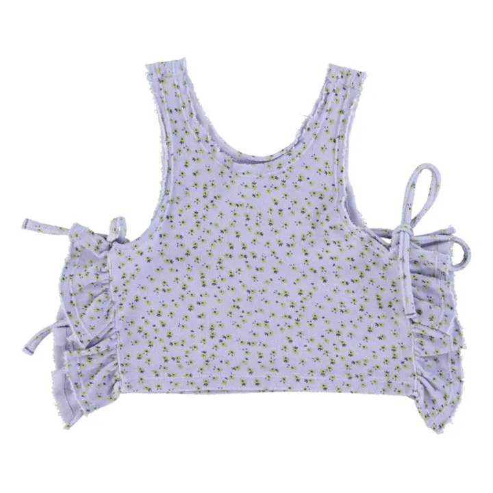 Piupiuchick Top Eponge Fleurs Coton Bio | Lavande
