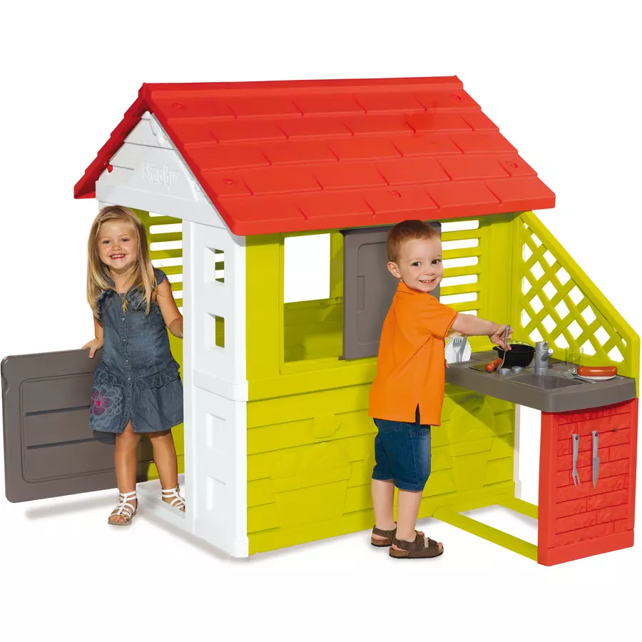 Smoby Naturhaus mit Sommerküche
