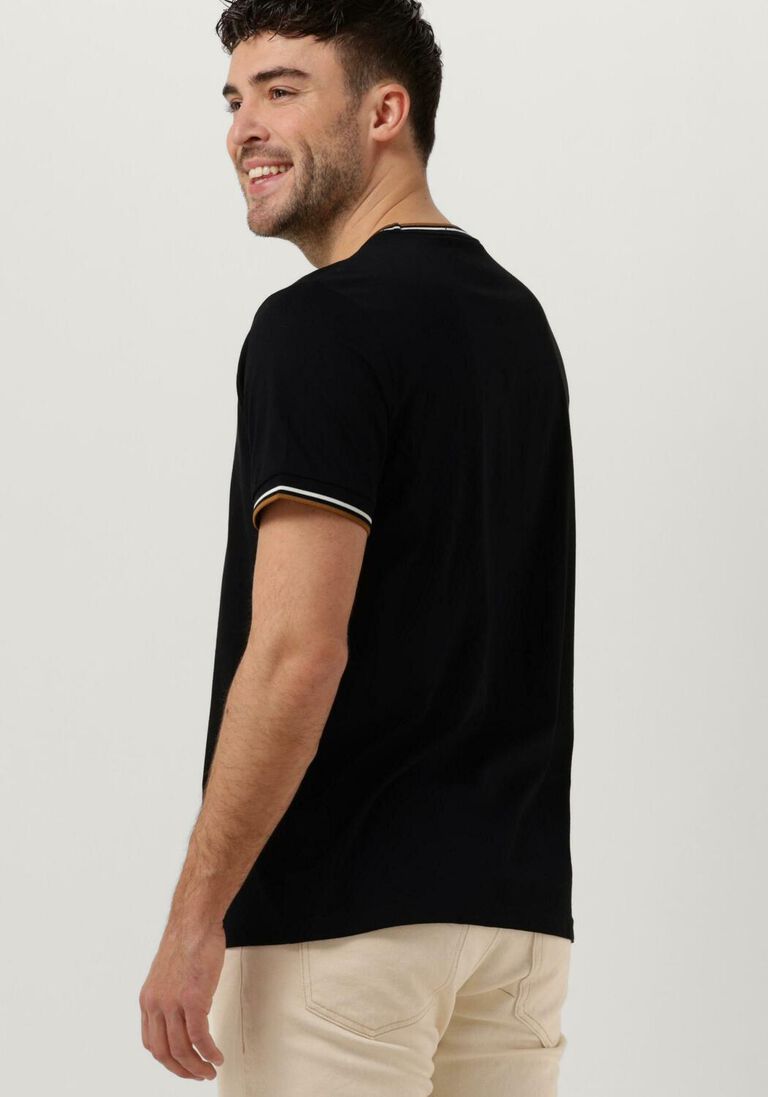 FRED PERRY zwarte fred perry t-shirt twin tipped t-shirt