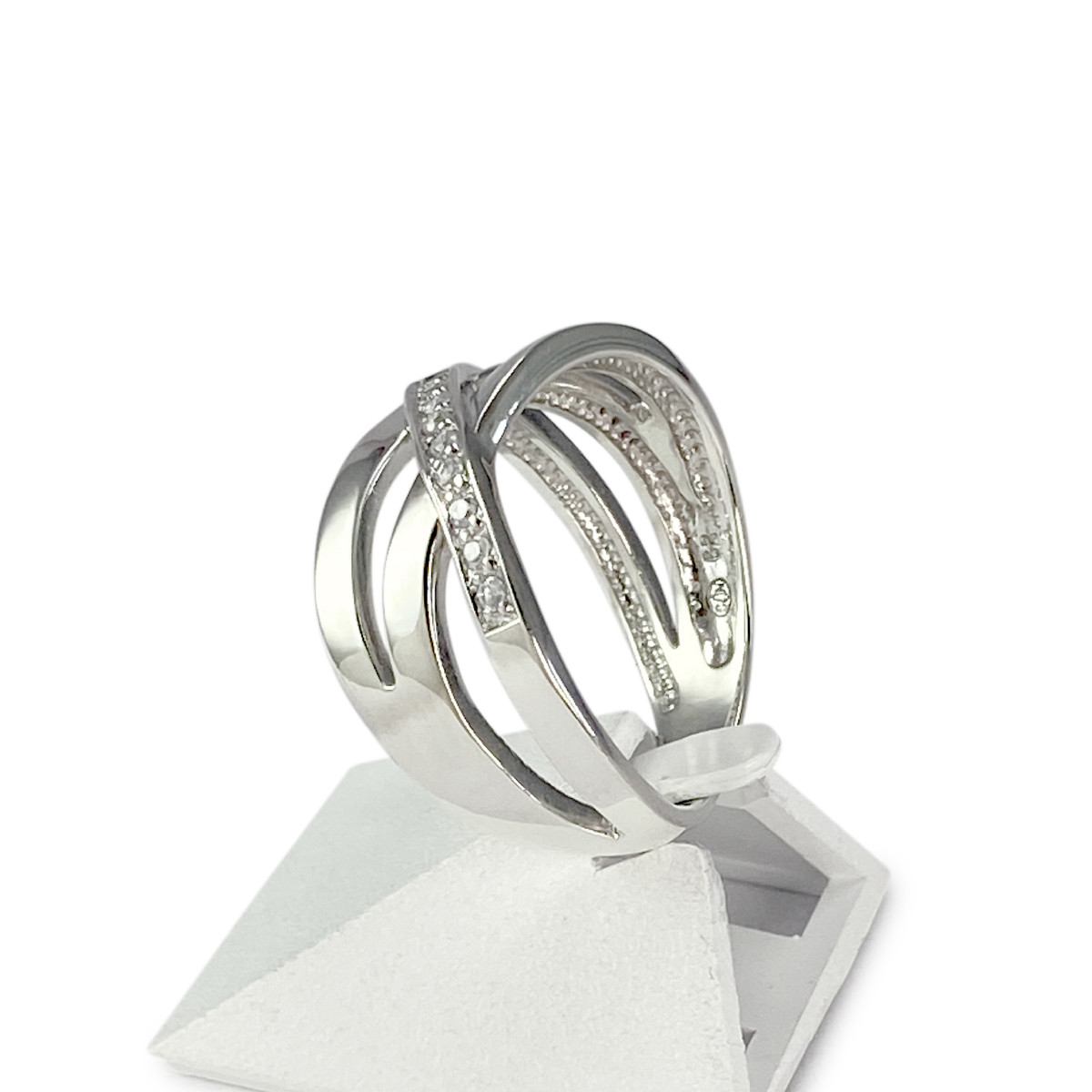 Bague d'occasion argent 925 zirconias