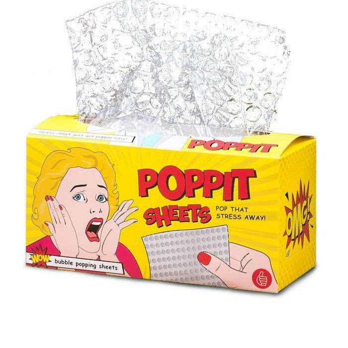 (20er Set) 20x10cm Anti Stress Pop It Blätter Bubble Papier Luftpolster Folie Fidget Spiel