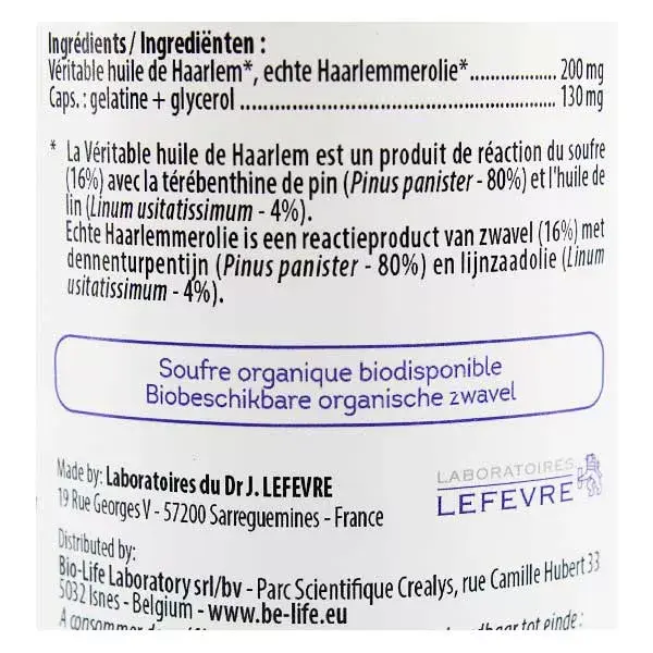 Óleo Be-Life Haarlem - 60 cápsulas