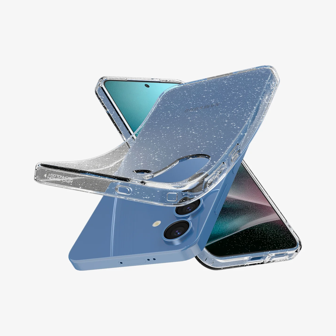 Samsung Galaxy S25  Plus Liquid Crystal Glitter Case Gummi Hülle (ACS08976) - Crystal Quartz (Transparent)