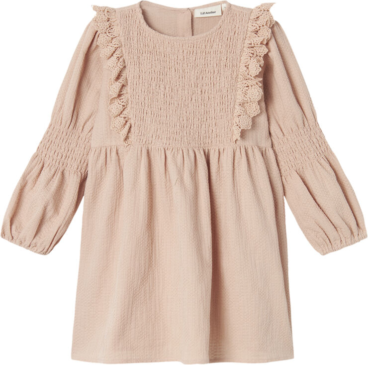 Lil' Atelier NMFROSITA LS DRESS LIL Rugby tan