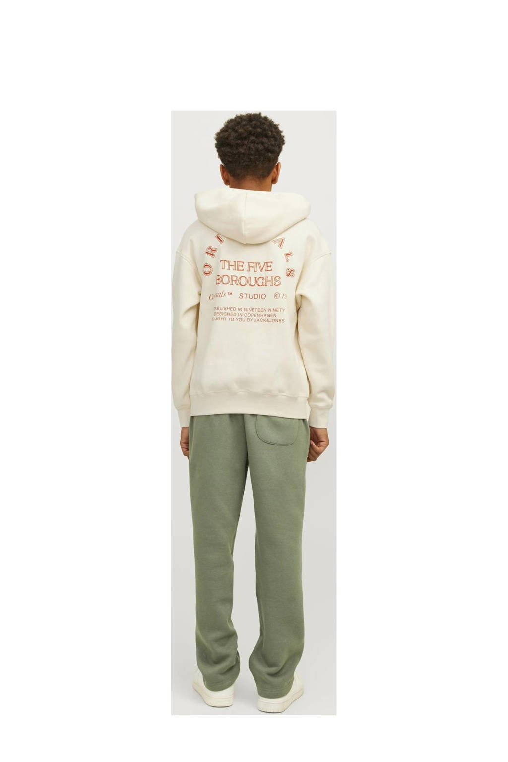 JACK & JONES hoodie JORBROOKLYN met backprint ecru