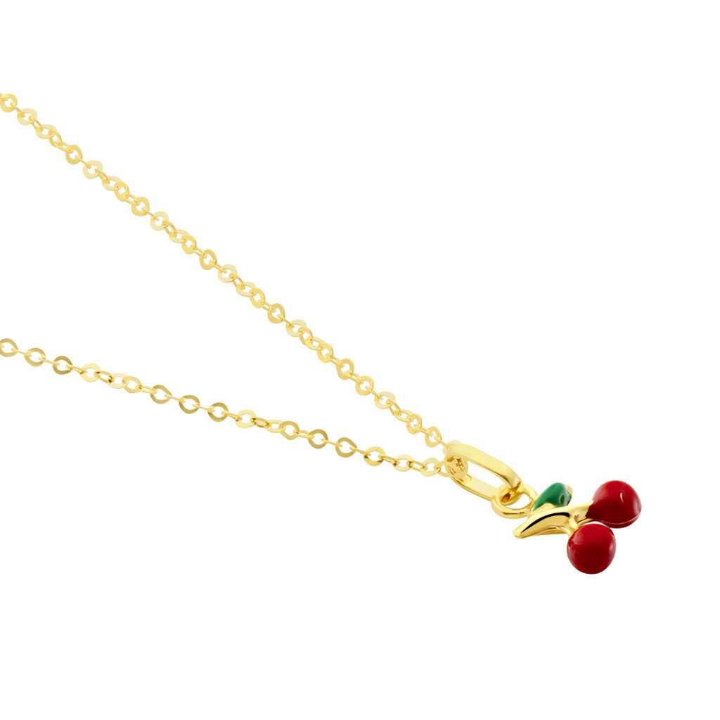 Collier Cherry Cerise Or Jaune