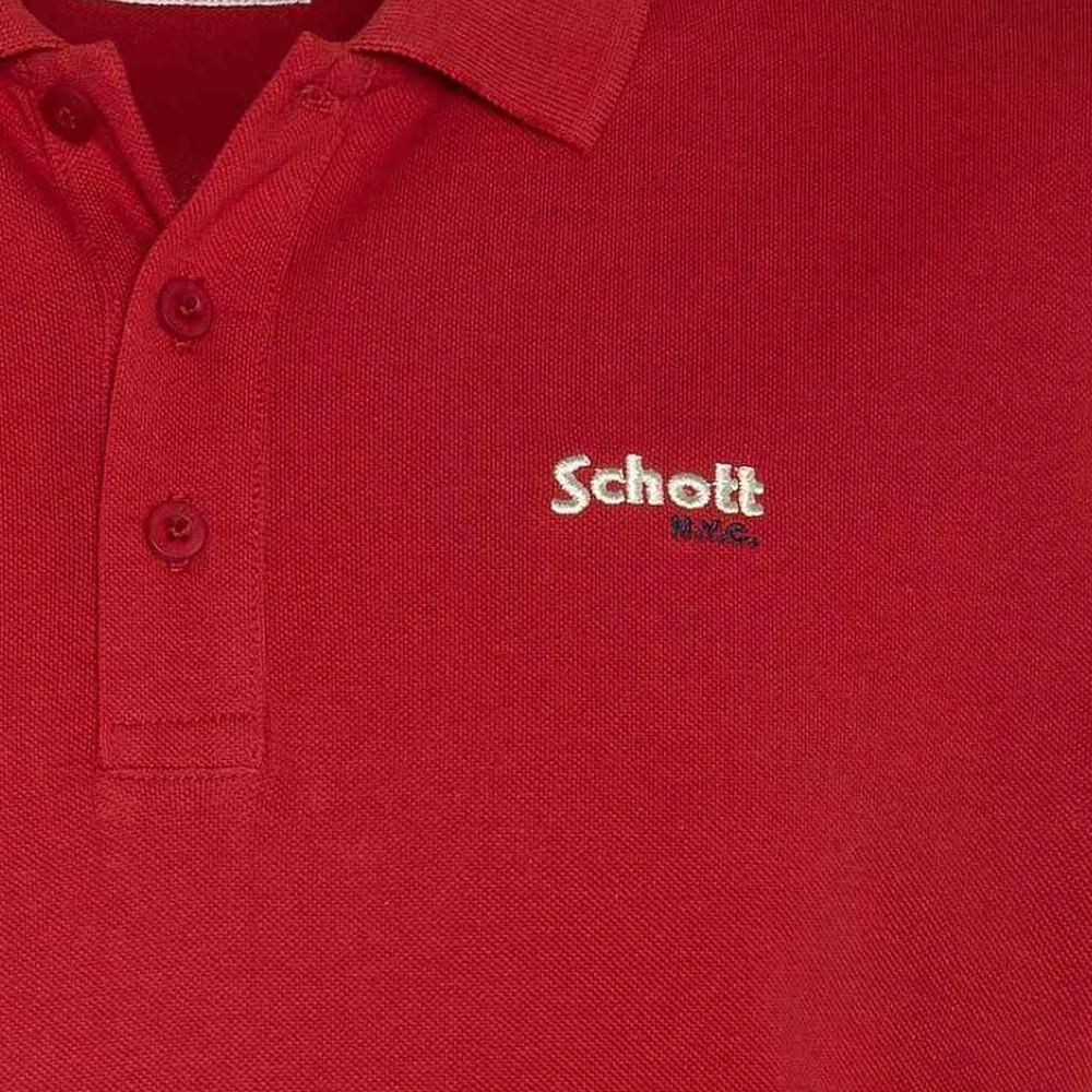 Schott Polo Rouge Homme Schott S0022