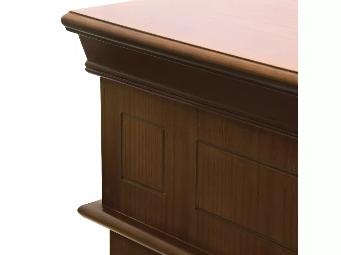 Cheminée bioéthanol Cambridge floor bio-cheminée en bois marron 110x37x h102 cm