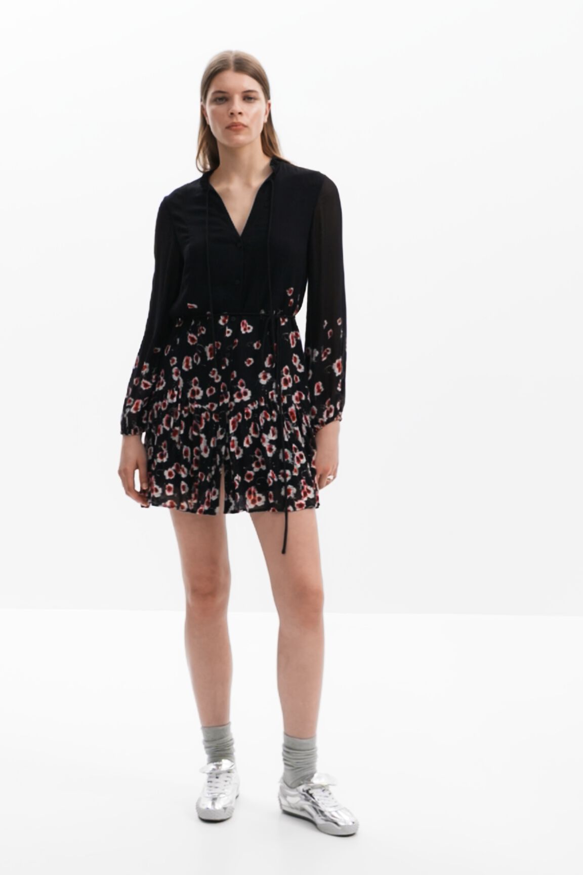 Vestido curto floral