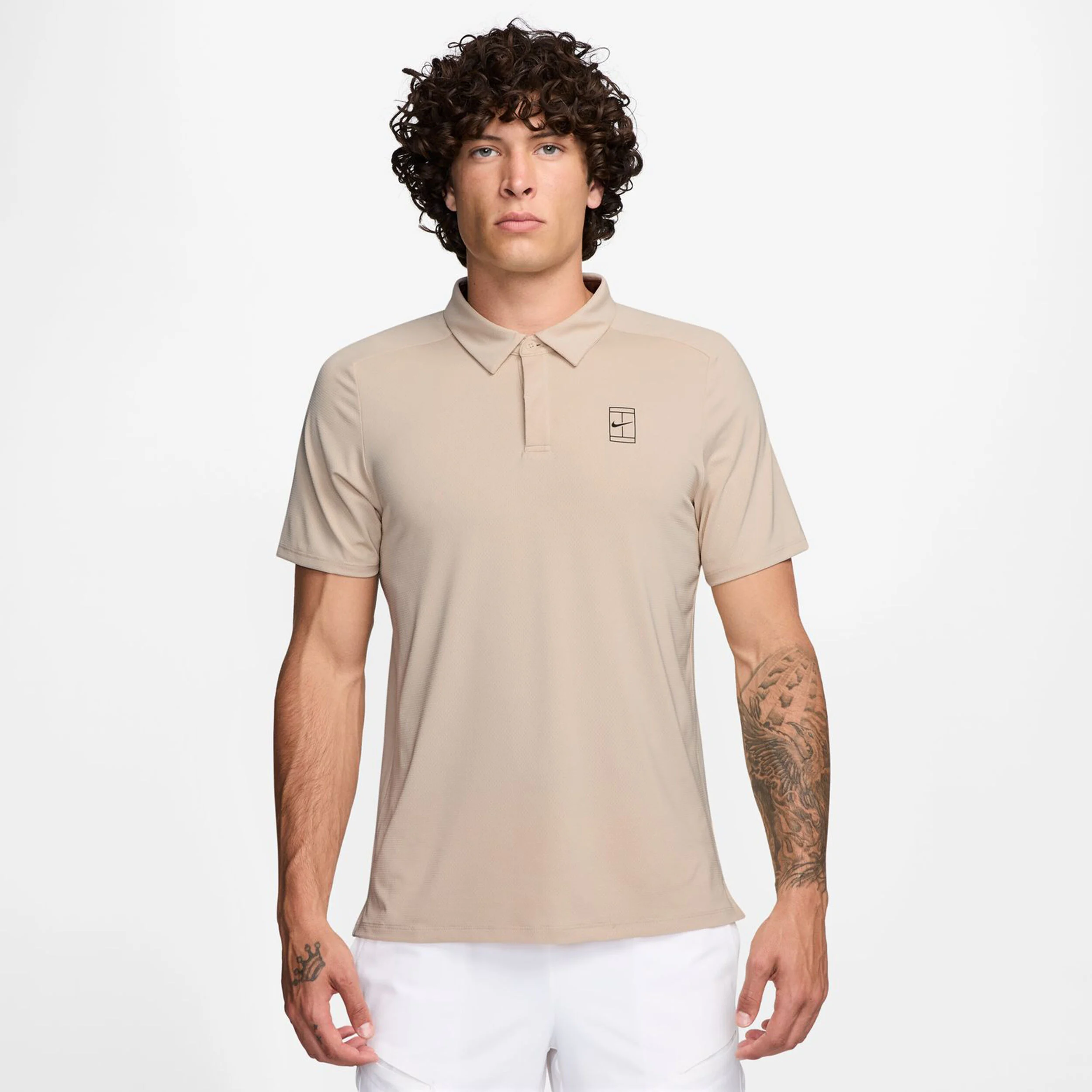 Nike Court Dri-FIT Advantage Polo Hommes - Beige