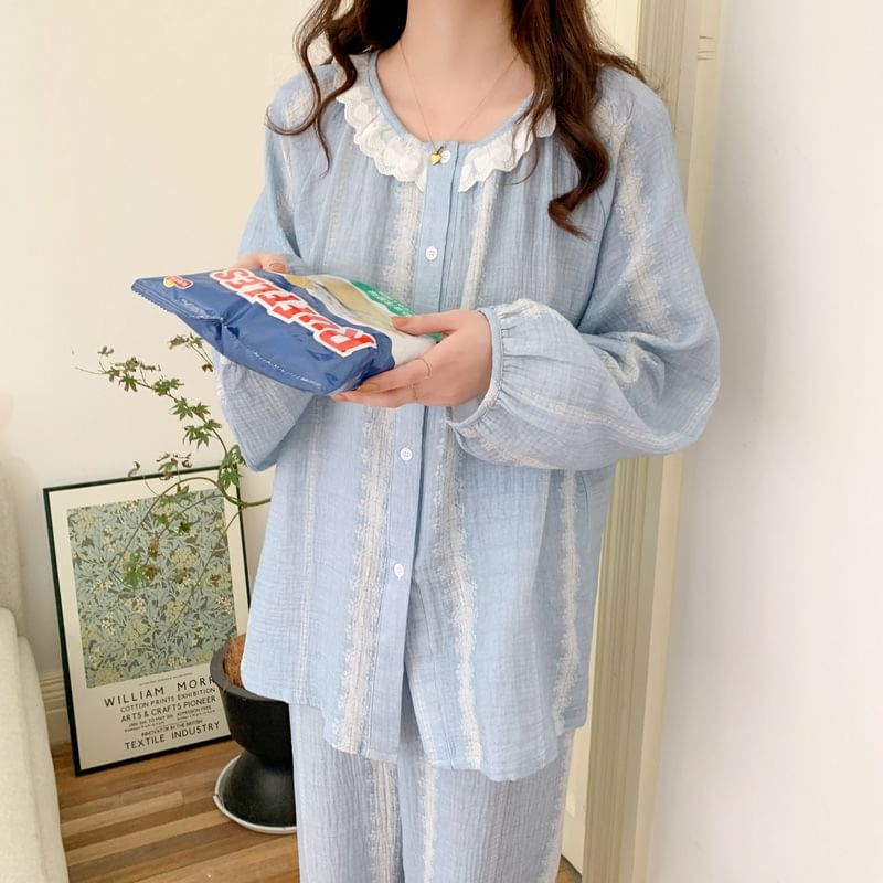 Tanee - Bijpassende gestreepte pyjamaset voor koppels