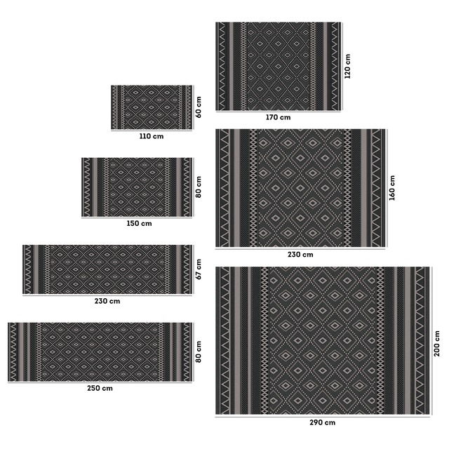 my home Teppich »Toronto auch als Läufer erhältlich« rechteckig 3 mm Höhe In- und Outdoor geeignet, Sisal-Optik, Wetterfest & UV-beständig, Boho