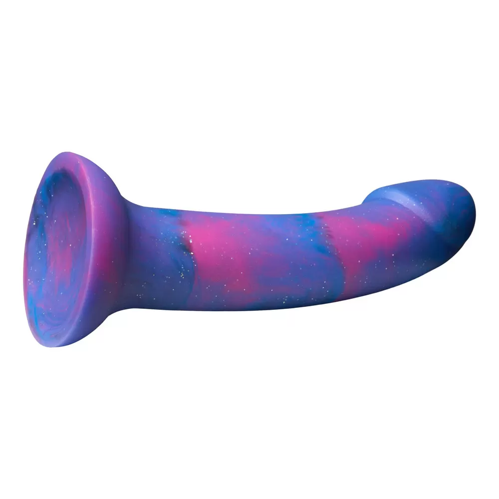 Baseks Silikone Dildo, Blue Galaxy - 18 cm.