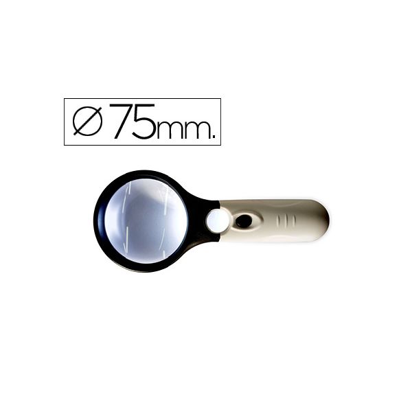 Q-connect Lupa Electrica Aro Abs 75 mm 3 Aumentos 3 Leds - OFF153906CE