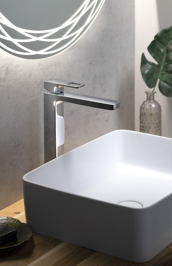 Sapho Forata hoge wastafelmengkraan zonder pop-up waste chroom