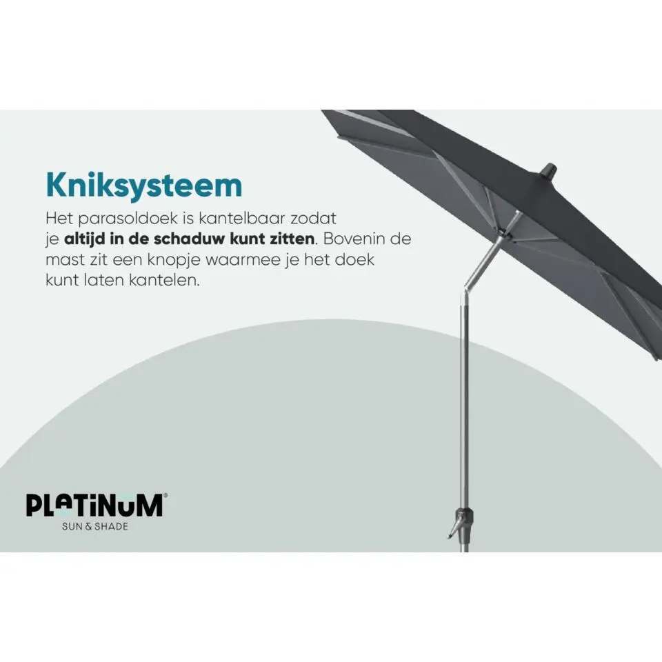 Platinum Riva parasol 3 m. antraciet