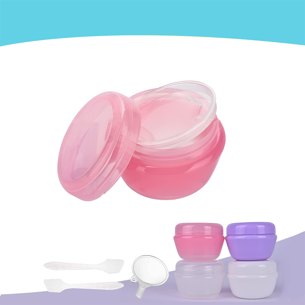 (22-tlg. Set) Befüllbare Kosmetik Behälter Reise Flaschen Zahnbürsten Schutzkappen mit Aufbewahrungstasche - Bunt