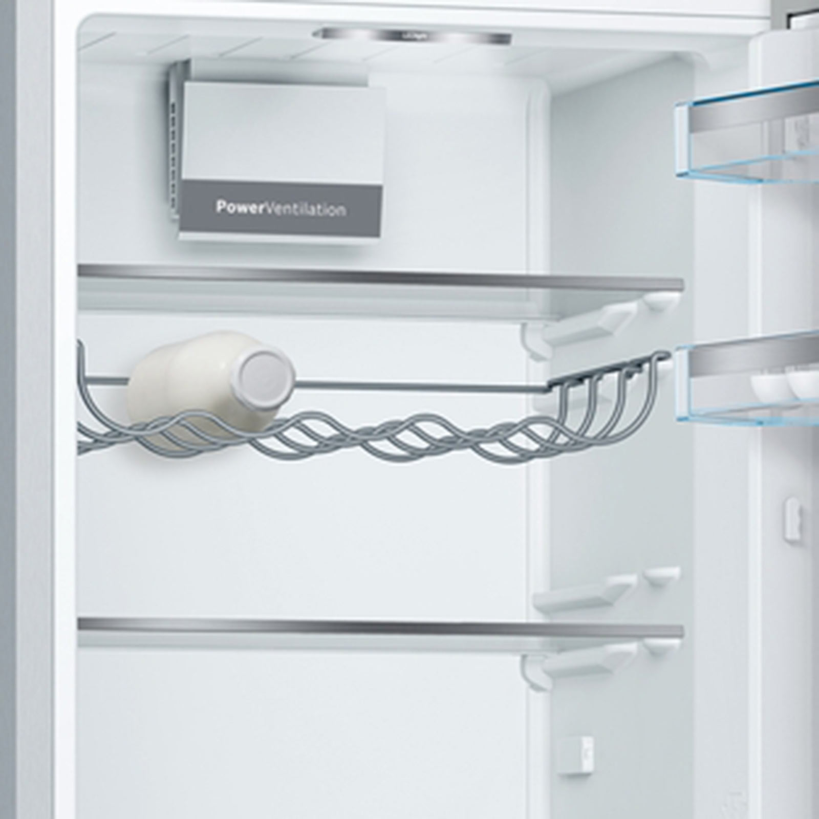 BOSCH Kühl-Gefrierkombination KGE36AICA - Edelstahl - C
