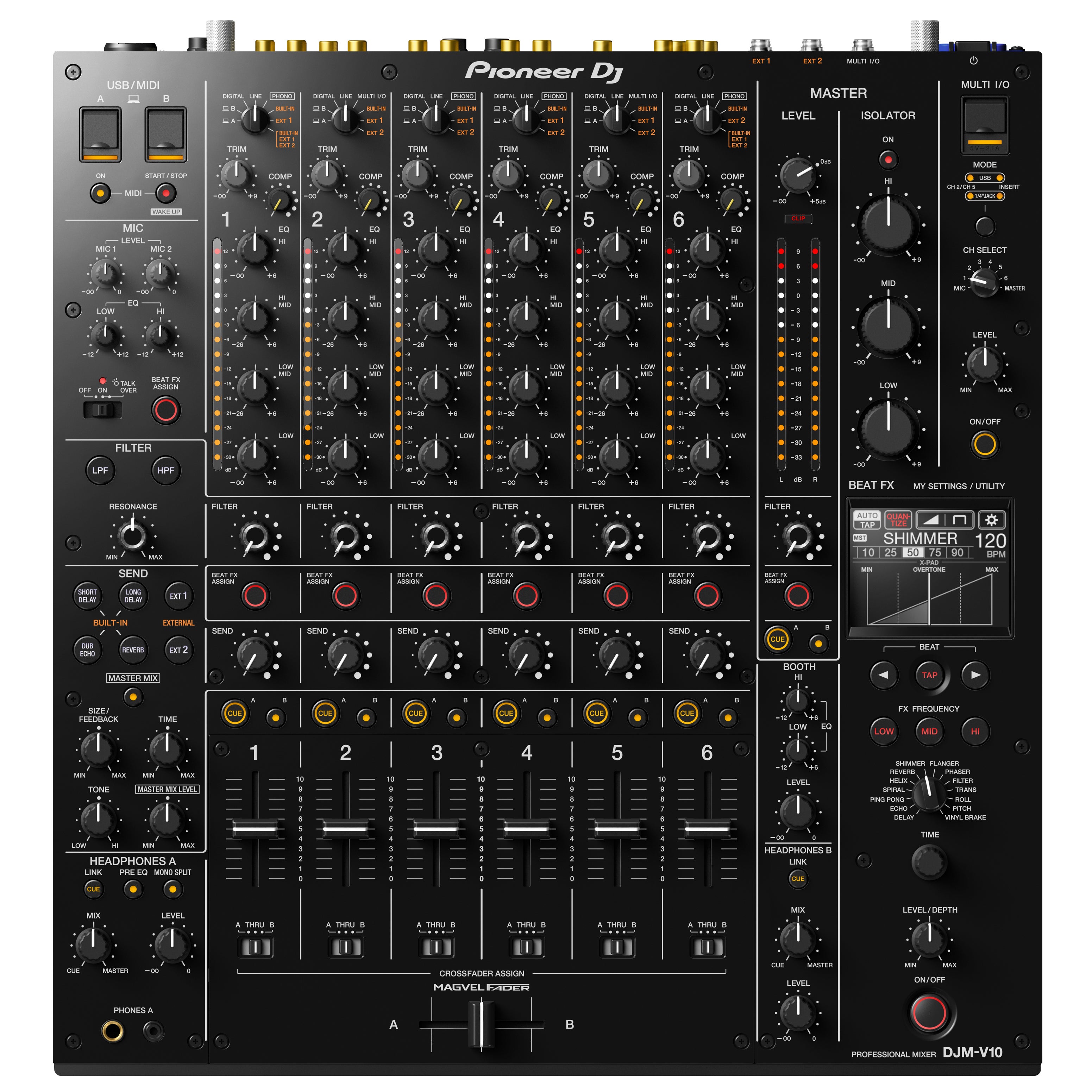 Pioneer DJ DJM-V10 6-kanaals DJ-mixer