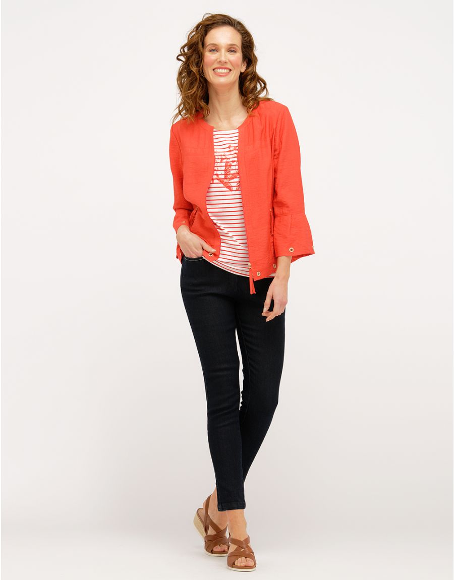 T-Shirt marinière orange