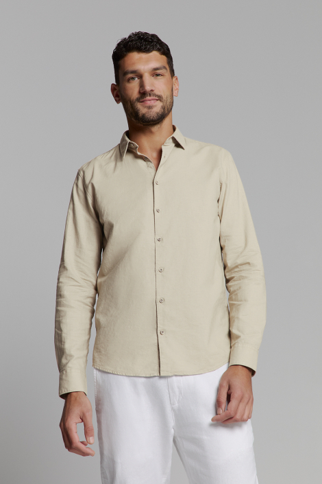 NO-EXCESS beige heren overhemd