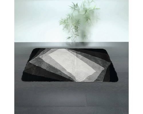 Spirella KALI badmat, 90 x 60 cm, grijs/zwart