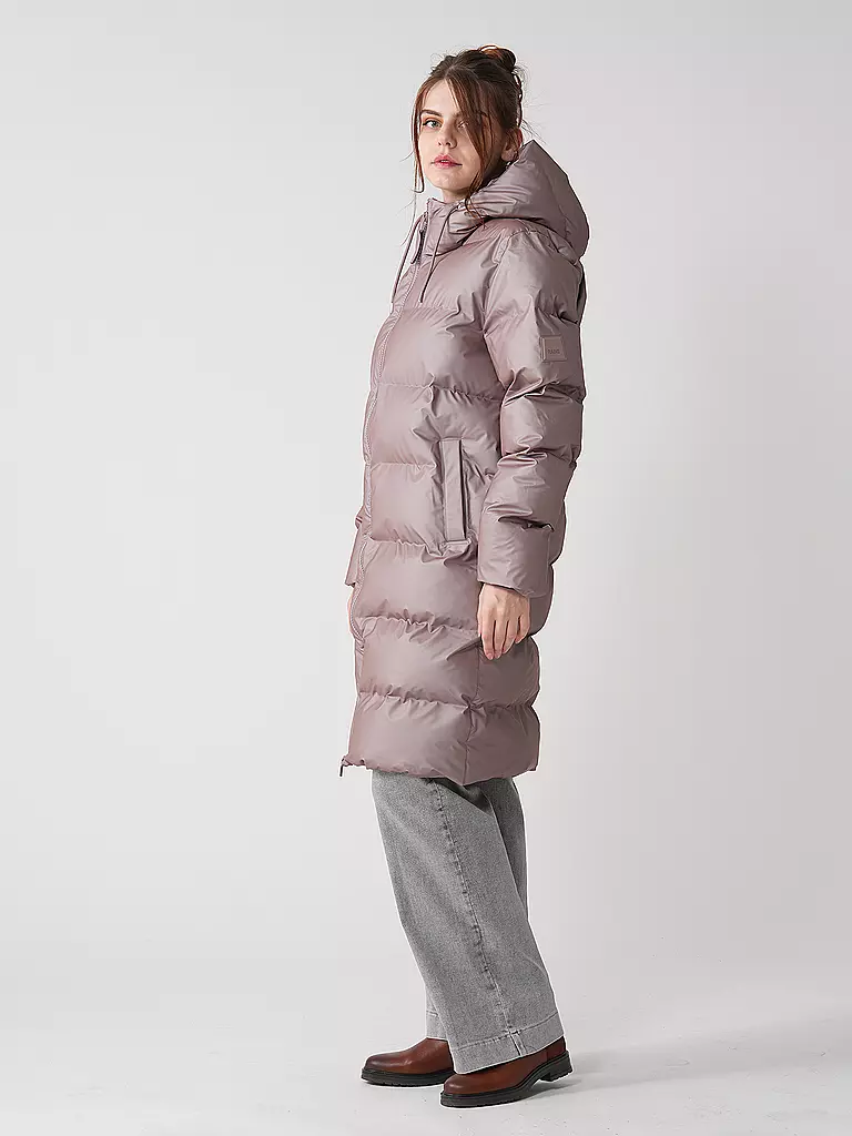 RAINS Steppmantel ALTA LONGER PUFFER JACKET rosa