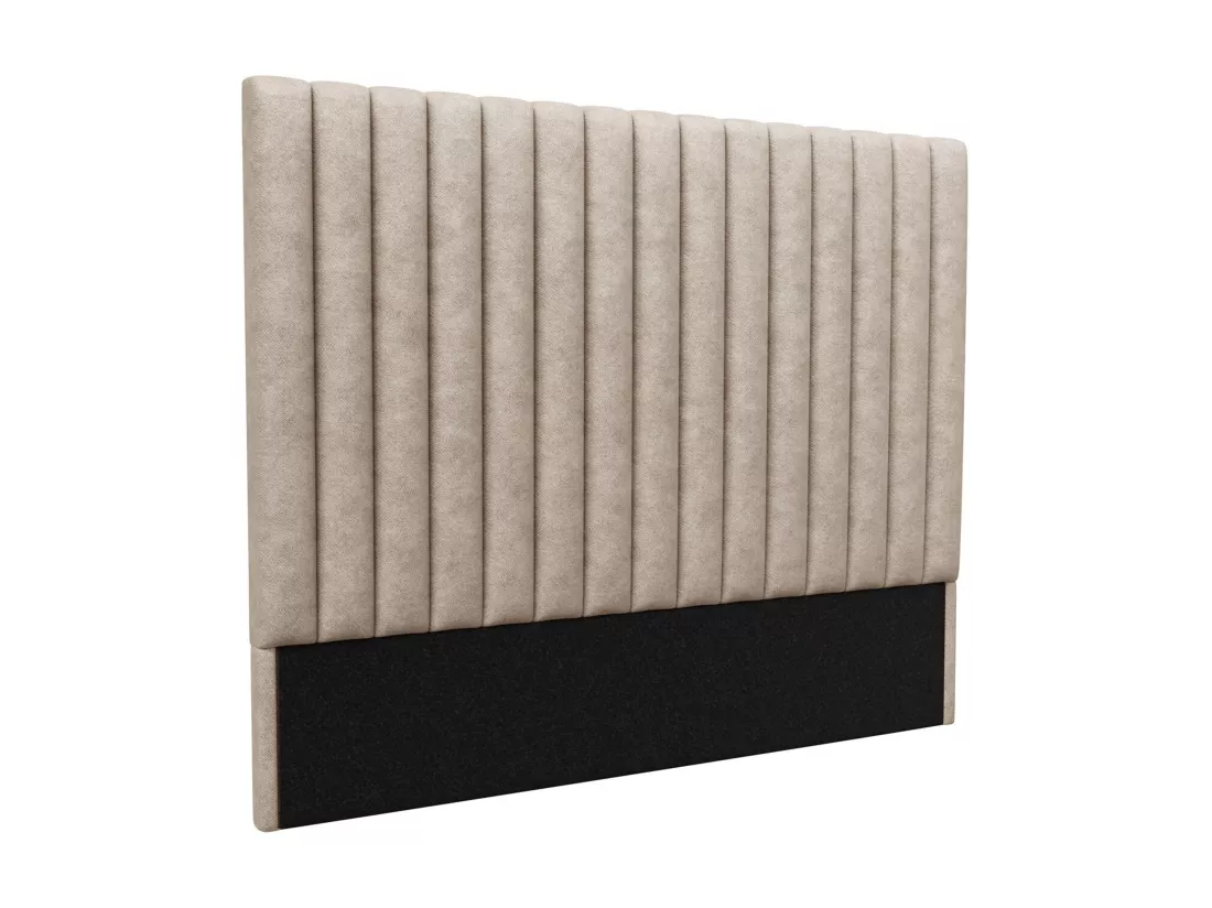 Tête de lit coutures verticales - 150 cm - Tissu - Taupe - SARAH